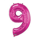 Magenta Number 9 Balloon - 34inch