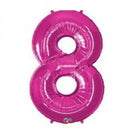 Magenta Number 8 Balloon - 34inch