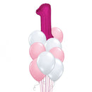 One Magenta Balloon Bunch