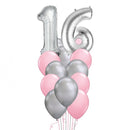 Sixteen Silver Balloon Bunch