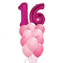 Sixteen Magenta Balloon Bunch