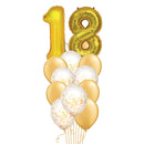 Eighteen Gold Balloon Bunch