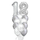 Eighteen Silver Balloon Bunch