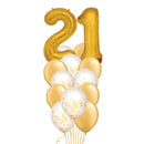 Twenty One Gold Balloon Bunch