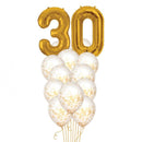 Thirty Gold Balloon Bunch