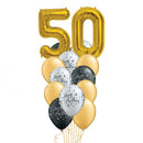 Fifty Gold Balloon Bunch