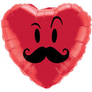 Mustache Heart Shaped Balloon