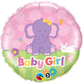 Pink Elephant Design Baby Girl Balloon