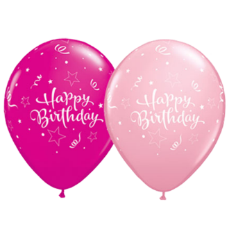 Pink Happy Birthday Balloon Per Pc