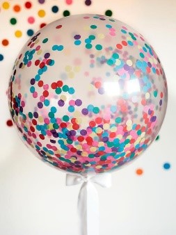 Rainbow Confetti Balloon