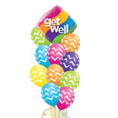 rainbow get well balloon bunch