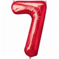 Red Number 7 Balloon - 34inch