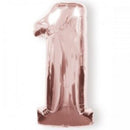 Rose Gold Number 1 Balloon - 34inch