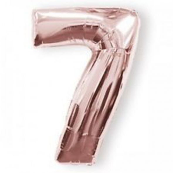 Rose Gold Number 7 Balloon - 34inch