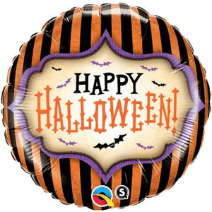 Halloween Stripe Orange Balloon