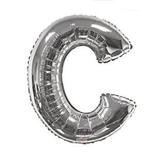 Silver Letter C Balloon