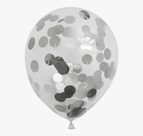 Silver Confetti Balloon