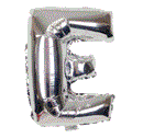 Silver Letter E Balloon