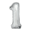 Silver Number 1 Balloon - 34inch