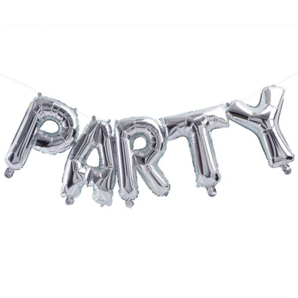 Silver Party Banner