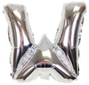 Silver Letter W Balloon