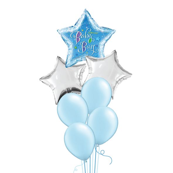 Blue Star Balloon Bunch