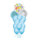 It's a Boy Floral Balloon Bunch