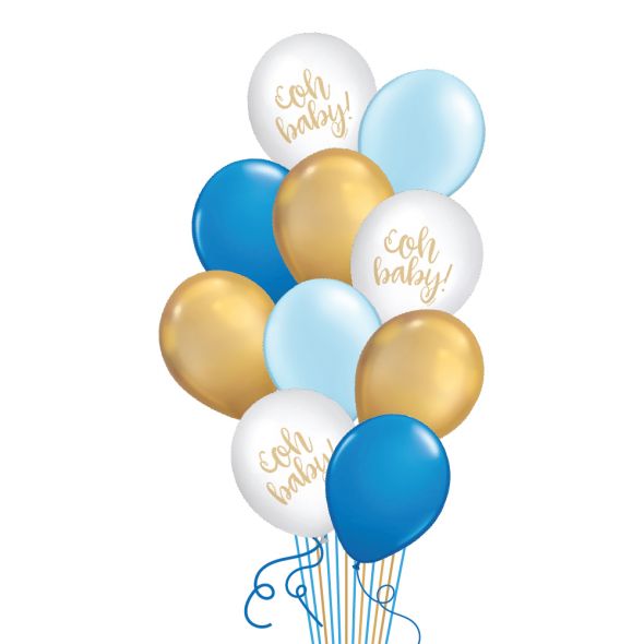 ‘Oh Baby’ Blue Balloon Bunch